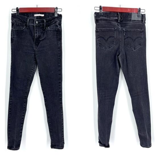 Levi's Women's 720 High Rise Super Skinny Jeans Stretch Slim Fit Black Size 4 - Picture 1 of 11